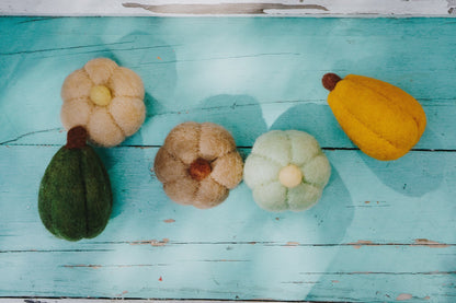 Felt Harvest Gourds - Set of 5